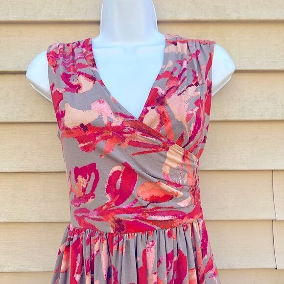 👠 Ann Taylor Petite Sleeveless Floral Dress (AA5) - Picture 3 of 11